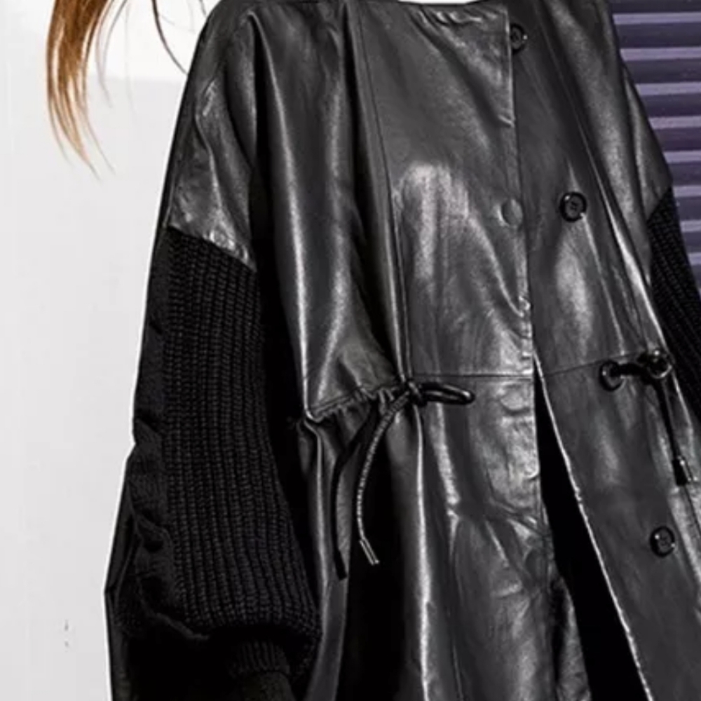 Black Vegan leather jacket